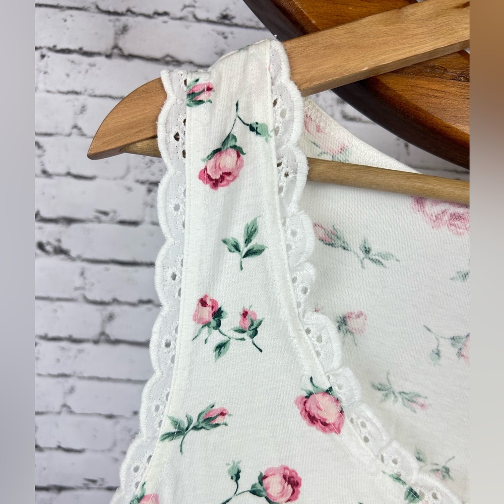 Victoria's Secret | Vintage White and Pink Floral Cute Dress size M - Picture 3 of 6